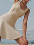 'Lyra' V-Neck Unitard Lined Active Dress - Celes Fashion